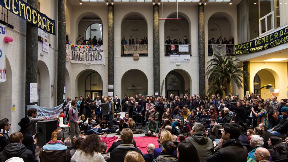 One of the most crowded meetings of Rethink UvA during the Maagdenhuis occupation